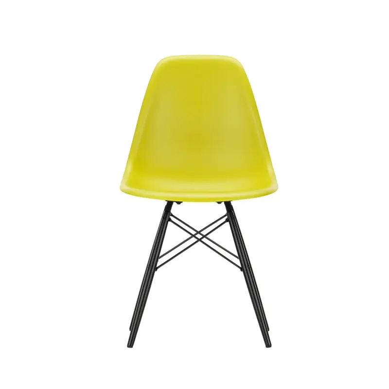 Paiement Sécurisé Dining Chair EAMES PLASTIC CHAIR DSW black maple Mustard REVITRA