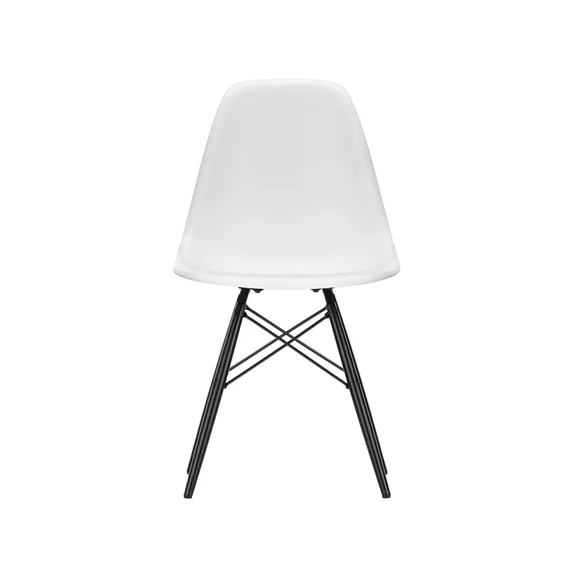 Prix Promo Chaise EAMES PLASTIC CHAIR DSW érable noir Cotton white REVITRA