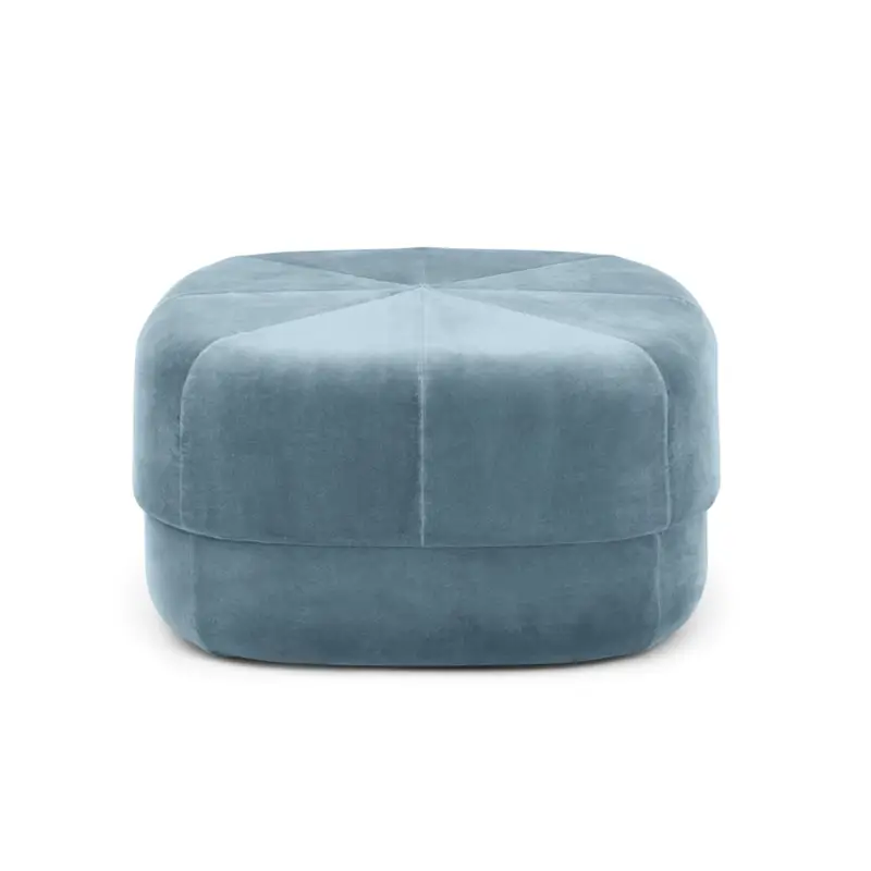 Usine Directe Pouffe CIRCUS Large Light blue velvetNORMANN COPENHAGEN
