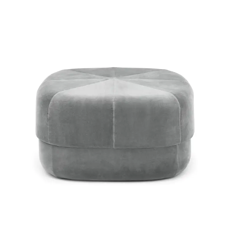 Seulement Aujourd'hui Pouf CIRCUS Large Velours grisNORMANN COPENHAGEN
