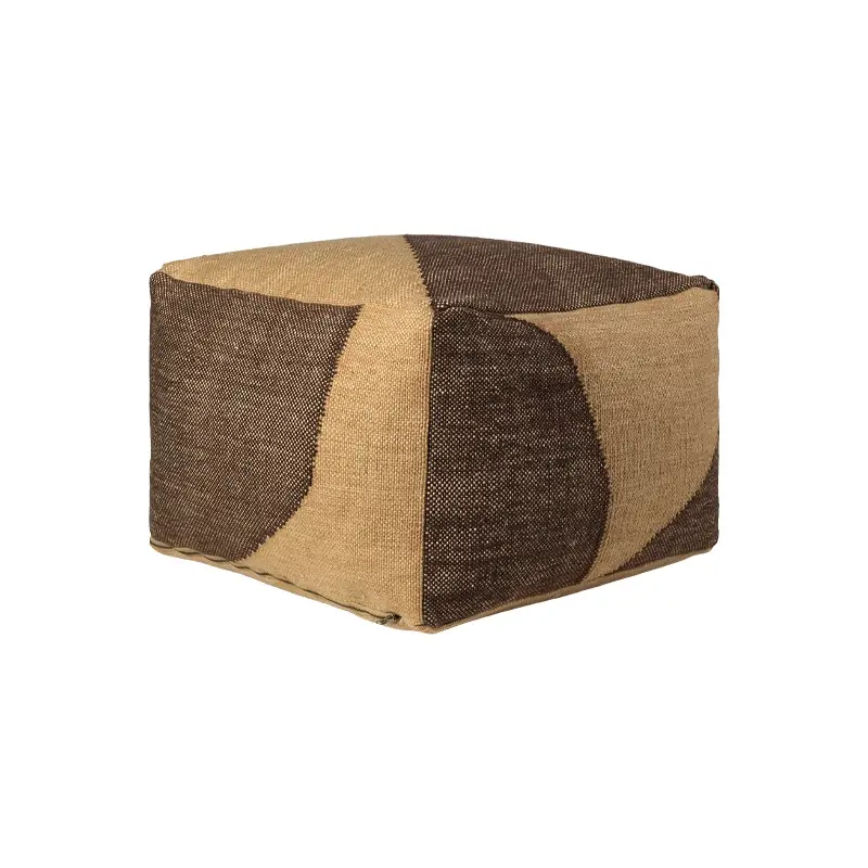 Pouf FORENE SQUARE Sable / ChocolatFERM LIVING Produit De Marque