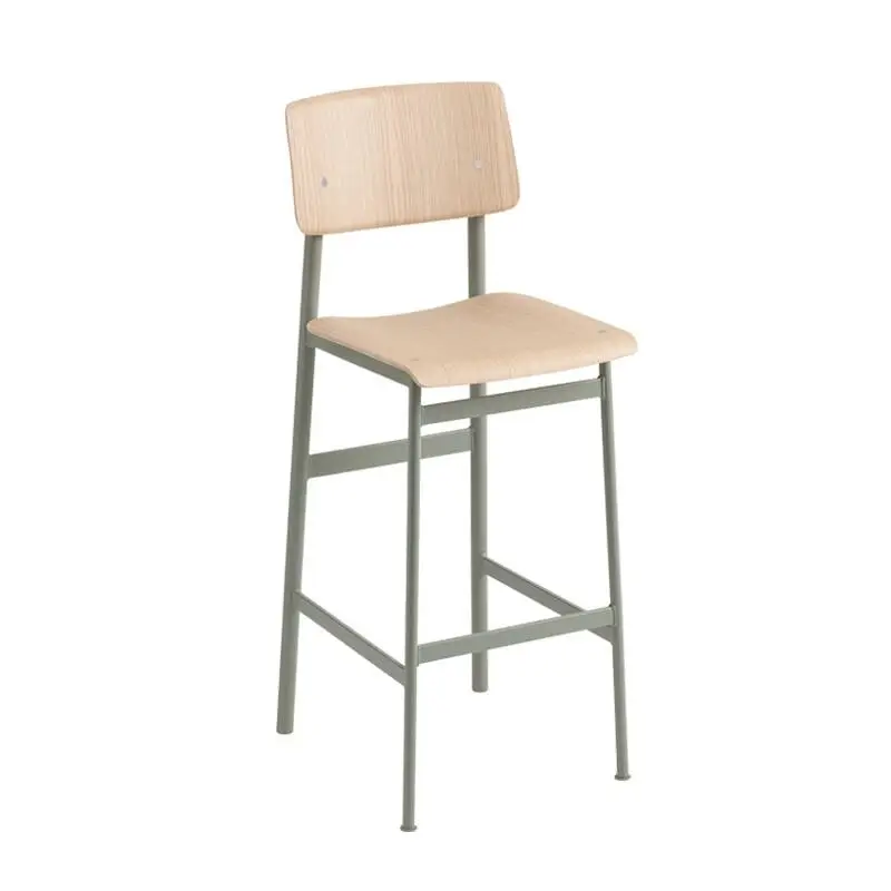 Tabouret haut LOFT BAR STOOL H75 Vert cendré / chêneMUUTO Marque
