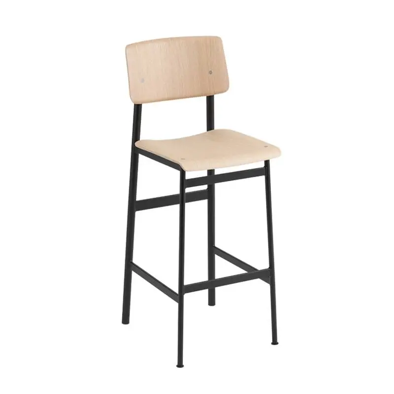 Prix Bas Bar Stool LOFT BAR STOOL H75 Black / oakMUUTO