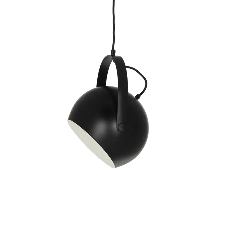 Satisfait Ou Remboursé Pendant Light BALL with handle Ø 19 Matt blackFRANDSEN
