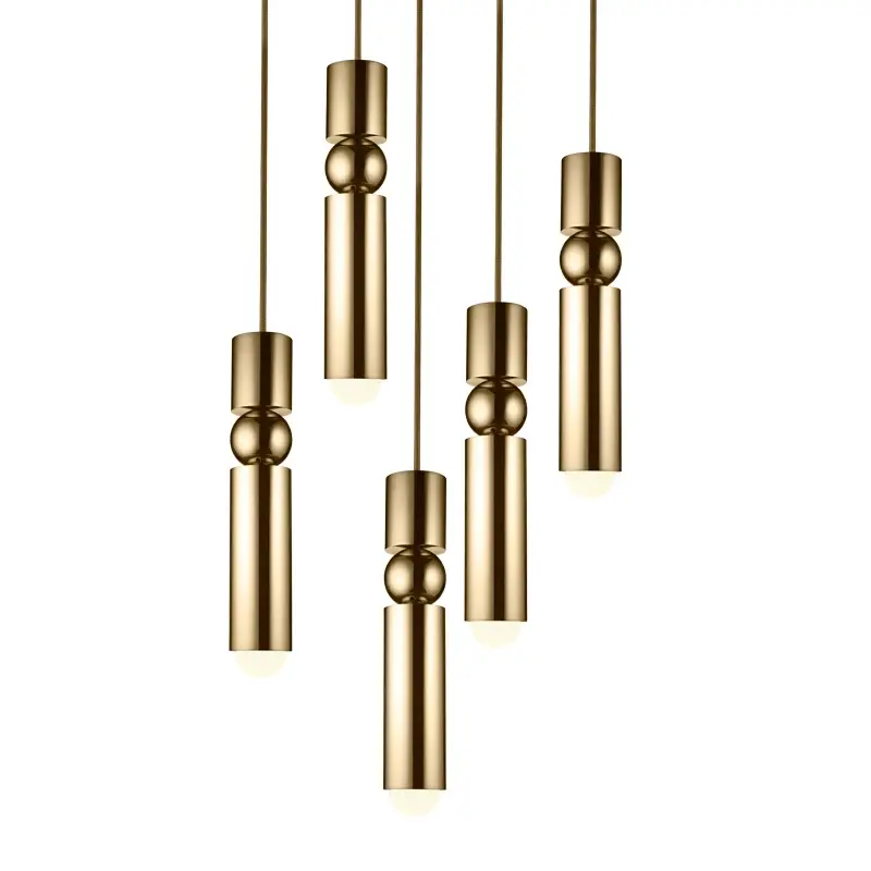 Pendant Light FULCRUM 5 pieces Polished brassLEE BROOM Prix Bas