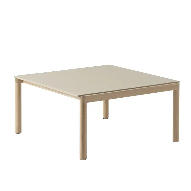 Promotion Saisonnière Table basse COUPLE 80x84 Sable / ChêneMUUTO