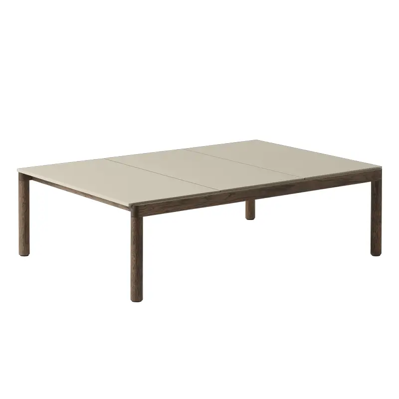 Achetez Aujourd'hui Table basse COUPLE 120x84 Sable / Chêne huilé foncéMUUTO