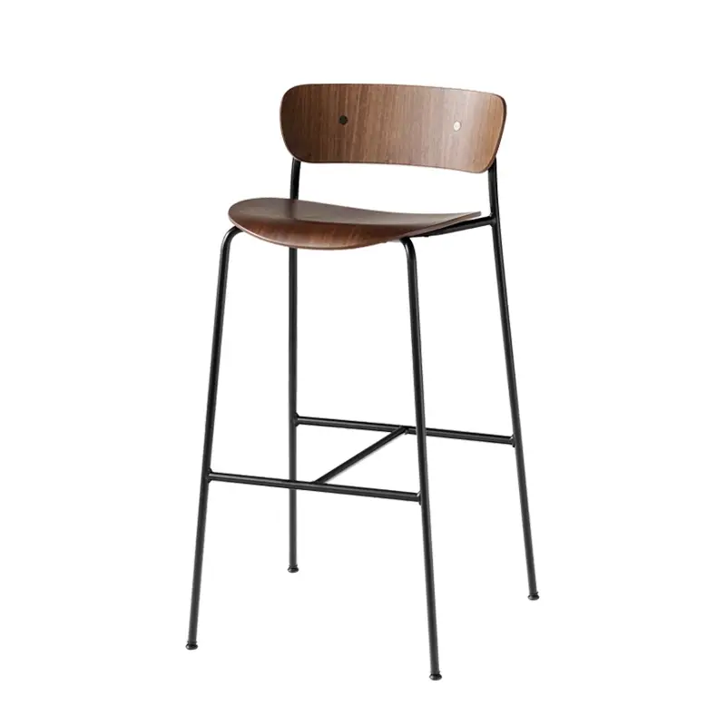 Haute Qualité Bar Stool PAVILION AV9 WalnutAND TRADITION