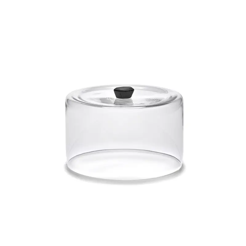 Plateau, plat Cloche en verre DUNE Frêne teinté noirSERAX Offre Du Jour