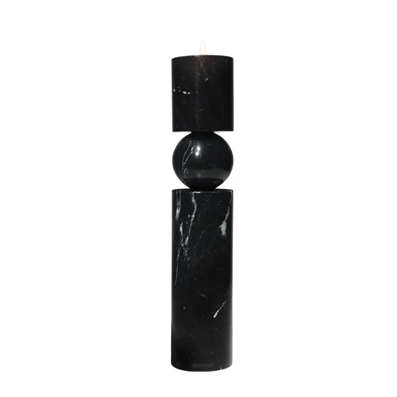 Photophore, bougeoir et bougie Chandelier FULCRUM MARBRE Large NoirLEE BROOM Marque