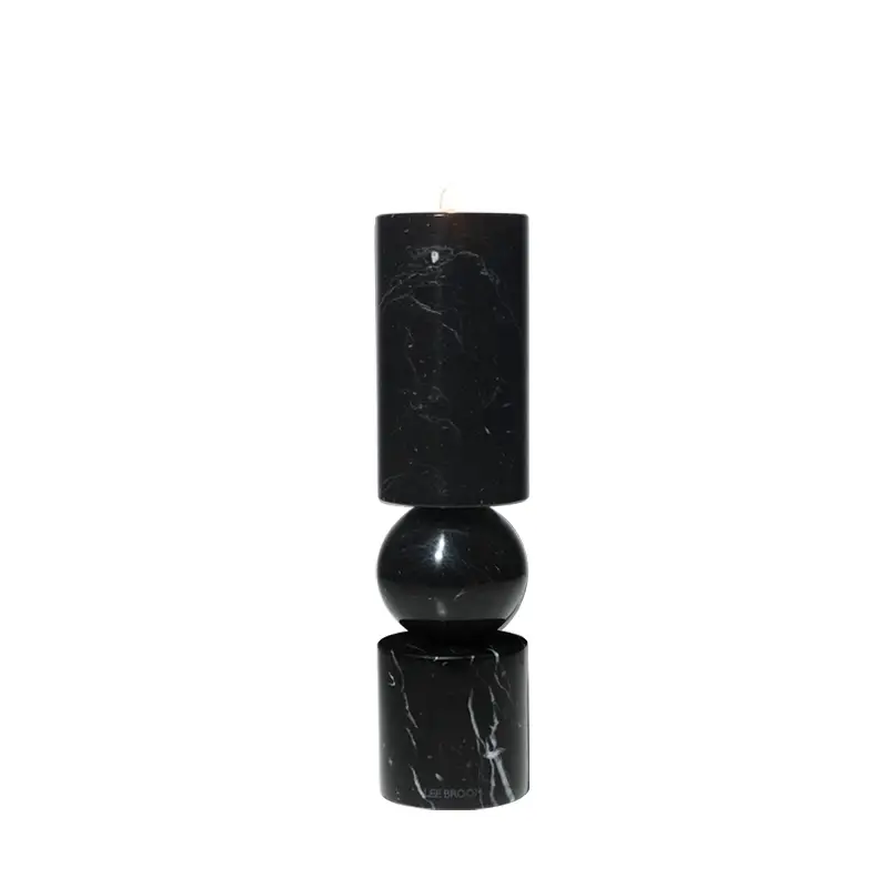 Candle Holder, Candlestick and Candle Candelabra FULCRUM MARBRE Small BlackLEE BROOM Promotion