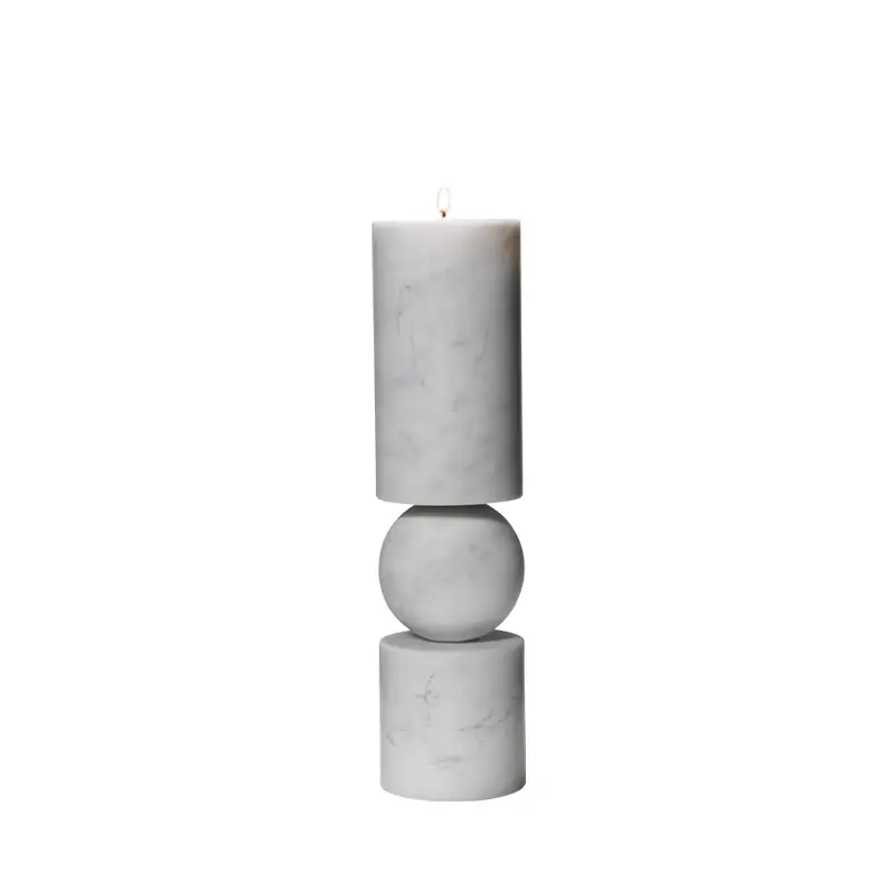 Retour Gratuit Photophore, bougeoir et bougie Chandelier FULCRUM MARBRE Small BlancLEE BROOM