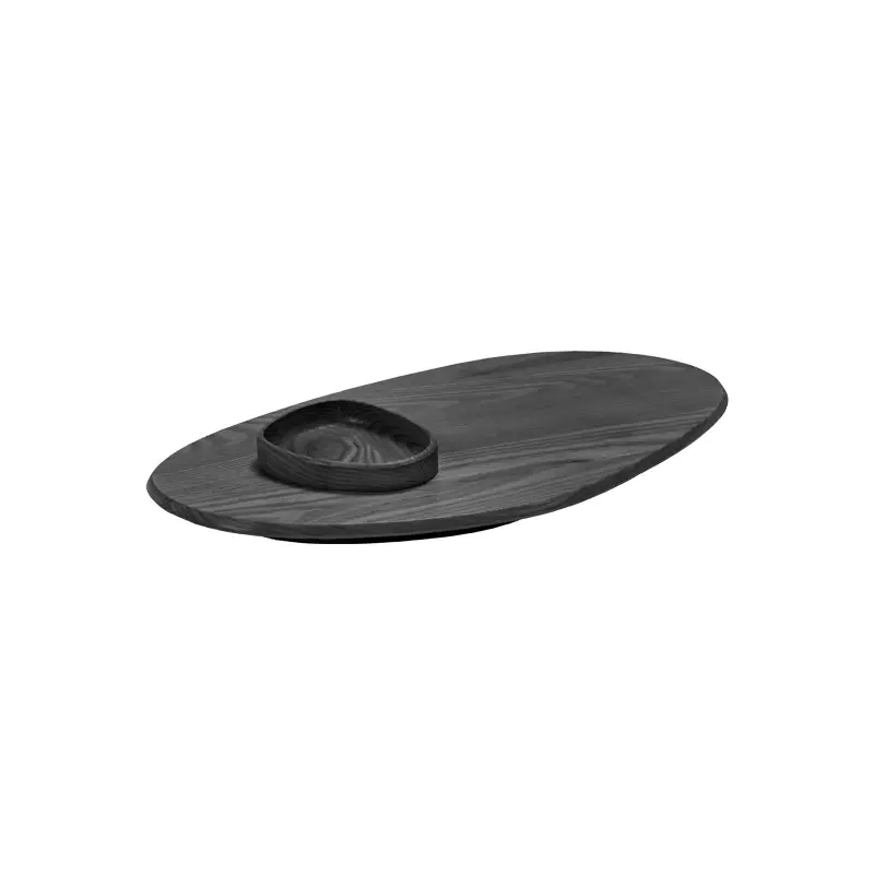 Tray, Dish PLATTER + BOWL 2 Black stained ashSERAX Petit Prix