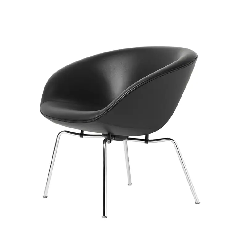 Top Vente Fauteuil POT Cuir NoirFRITZ HANSEN