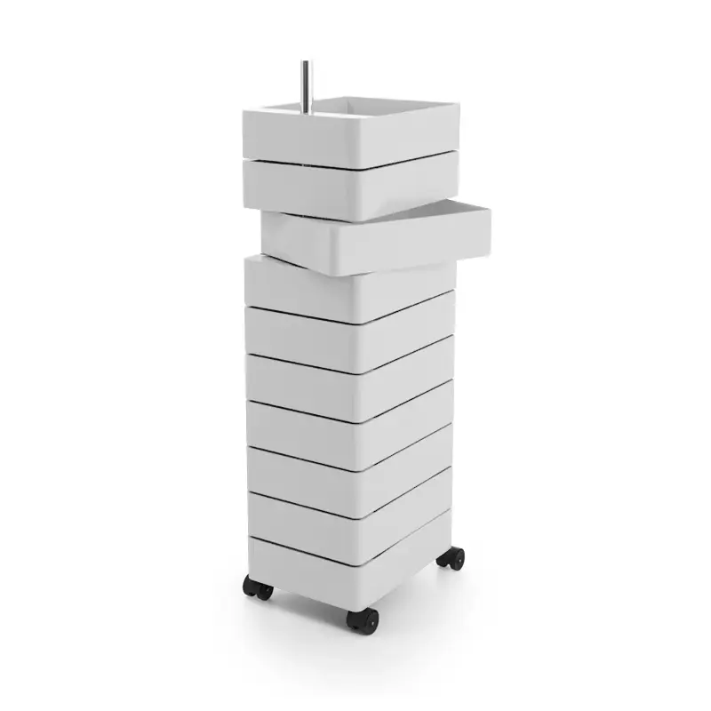 Satisfait Ou Remboursé Meuble de rangement 360° 10 tiroirs Gris clairMAGIS