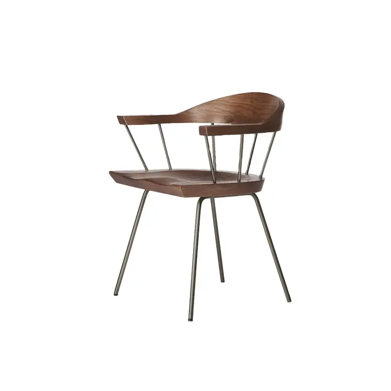 Offre Spéciale Dining Chair SPINDLE Walnut/ bronzeBASSAMFELLOWS
