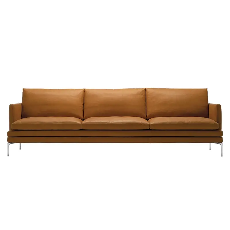 Prix Bas Sofa WILLIAM 3 seater L 266 Brown 0414ZANOTTA