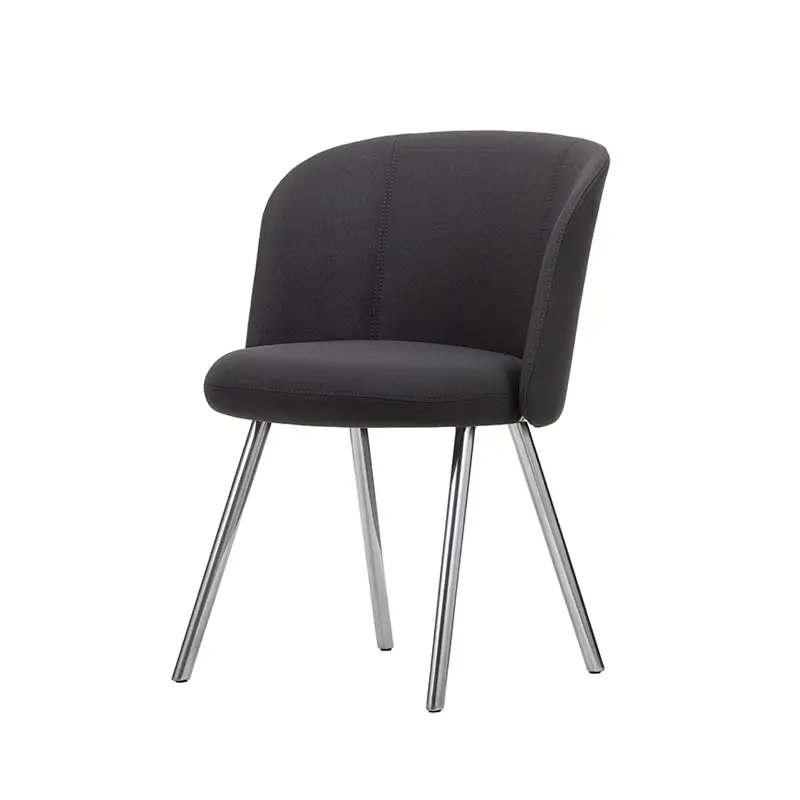 Dining Chair MIKADO Plano 69 aluminium feet dark grey/polished aluminiumVITRA Remise