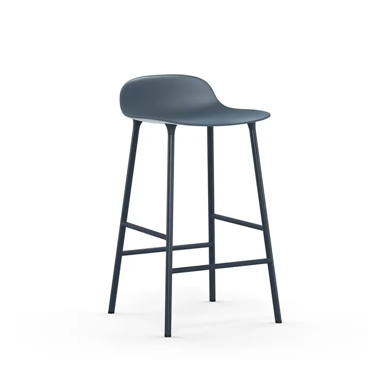 Expédié Aujourd'hui Tabouret haut FORM BARSTOOL pieds acier BleuNORMANN COPENHAGEN
