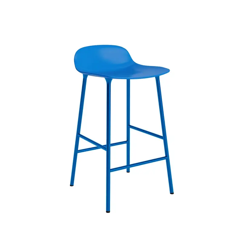Bar Stool FORM BARSTOOL steel legs Bright blue NORMANN COPENHAGEN Affaire À Saisir