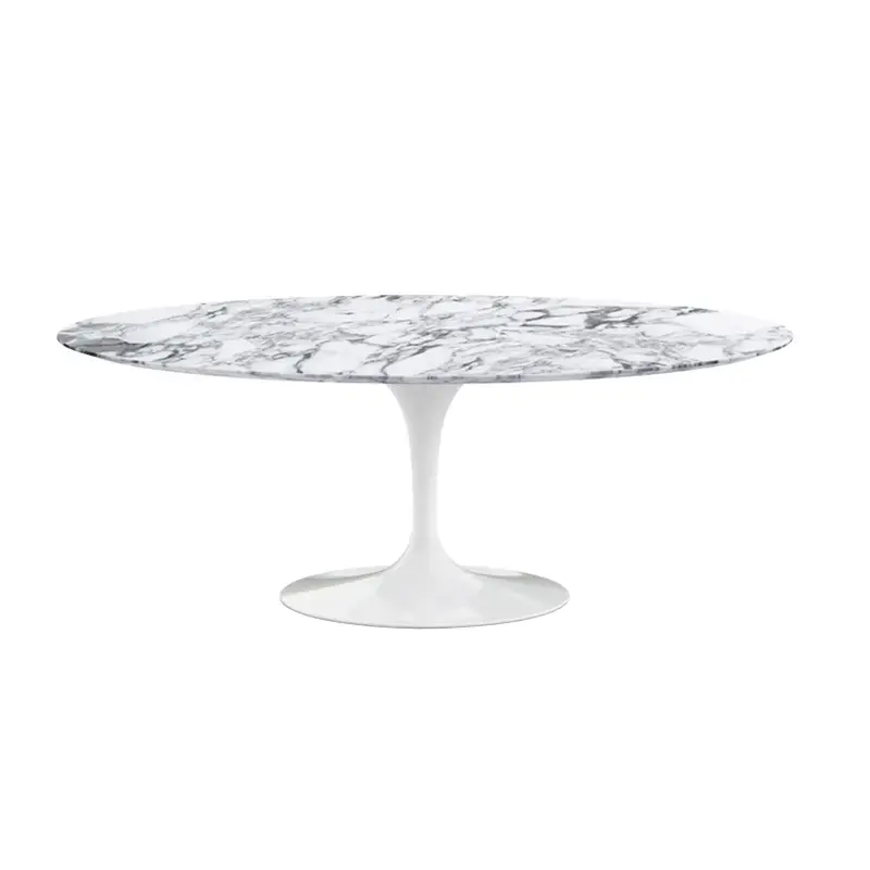 Jusqu&rsquo;à Épuisement Des Stocks Table SAARINEN Ovale Marbre Arabescato satiné matKNOLL