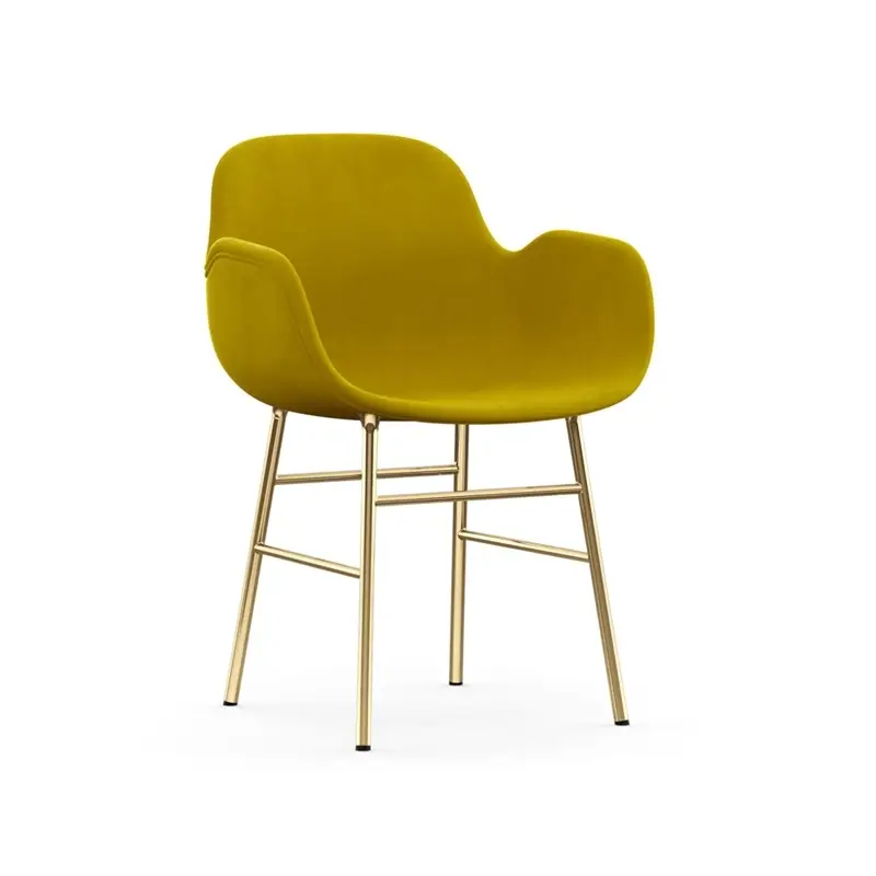 Acheter En Ligne Dining Chair FORM ARMCHAIR brass base Yellow 43NORMANN COPENHAGEN