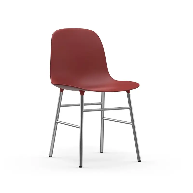 Offre Limitée Chaise FORM CHAIR piètement chrome RougeNORMANN COPENHAGEN