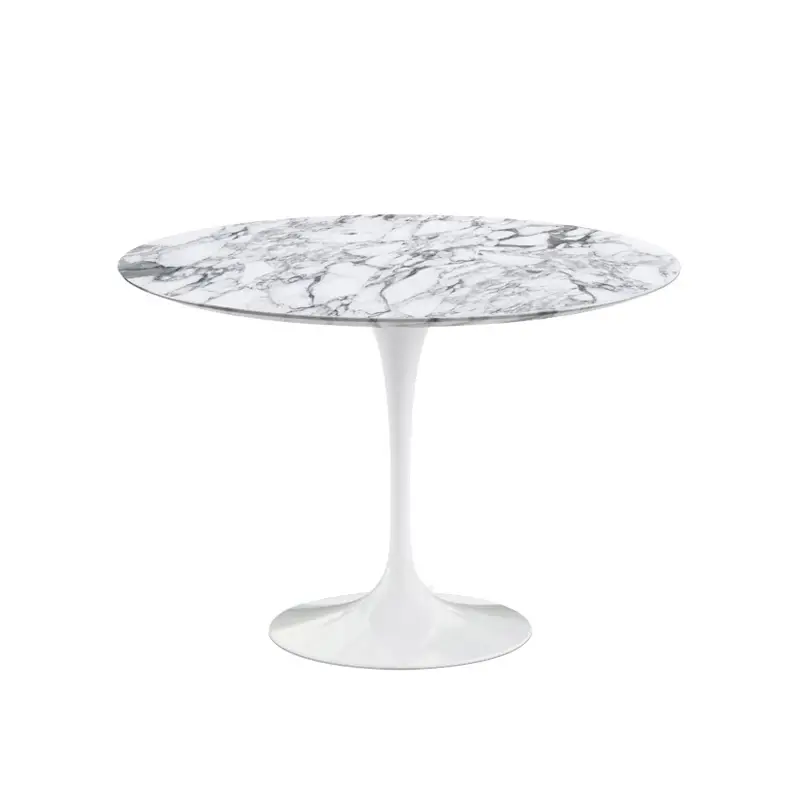 Dining Table SAARINEN Marble Ø 107 Arabescato satin-finish marbleKNOLL Marque
