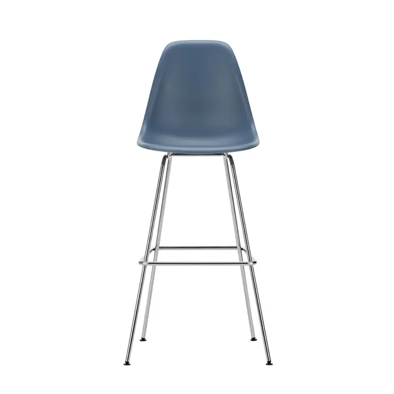Bar Stool EAMES PLASTIC STOOL High Sea Blue REVITRA Commander Vite