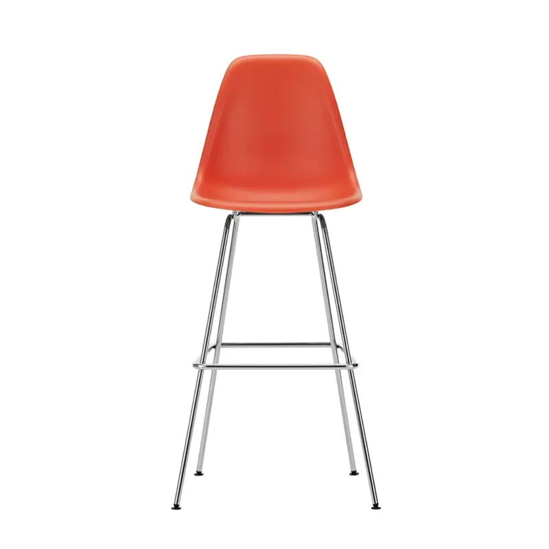 Bar Stool EAMES PLASTIC STOOL High Poppy red REVITRA Retour Gratuit
