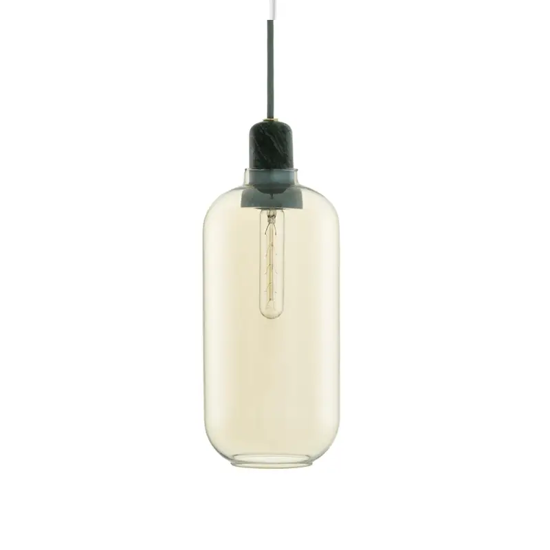 Vente Flash Pendant Light AMP Large Gold/green marbleNORMANN COPENHAGEN