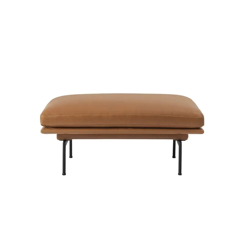 Pouf OUTLINE Pouf Marron cognacMUUTO Satisfait Ou Remboursé