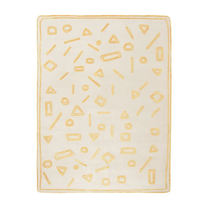 Rug NAÏF GEOMETRIES carpet YellowCC-TAPIS Expédition Rapide