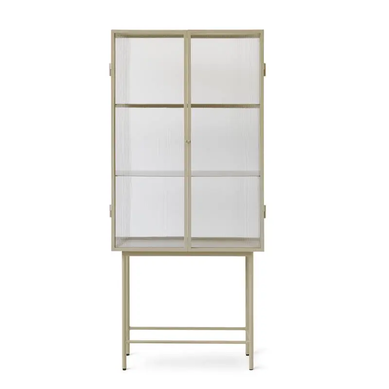 Meuble de rangement Vitrine HAZE verre cannelé CachemireFERM LIVING Authentique