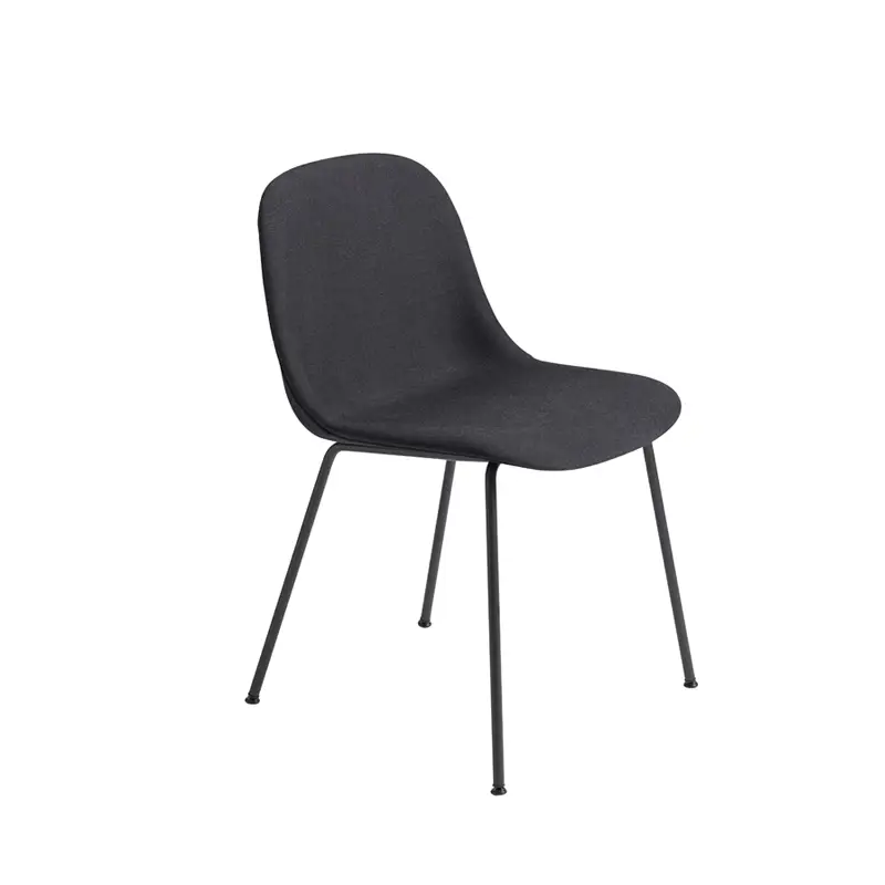 Chaise FIBER CHAIR 4 pieds acier coque tissu Noir 183MUUTO Haute Qualité