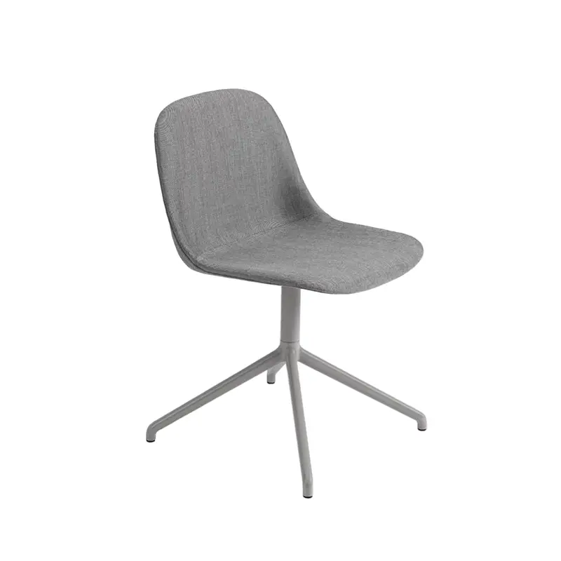 Retour Gratuit Chaise FIBER CHAIR pied central coque tissu Gris 133MUUTO