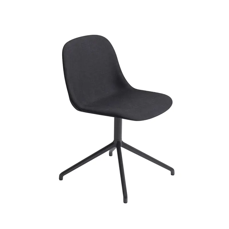 Jusqu'à Épuisement Des Stocks Chaise FIBER CHAIR pied central coque tissu Noir 183MUUTO