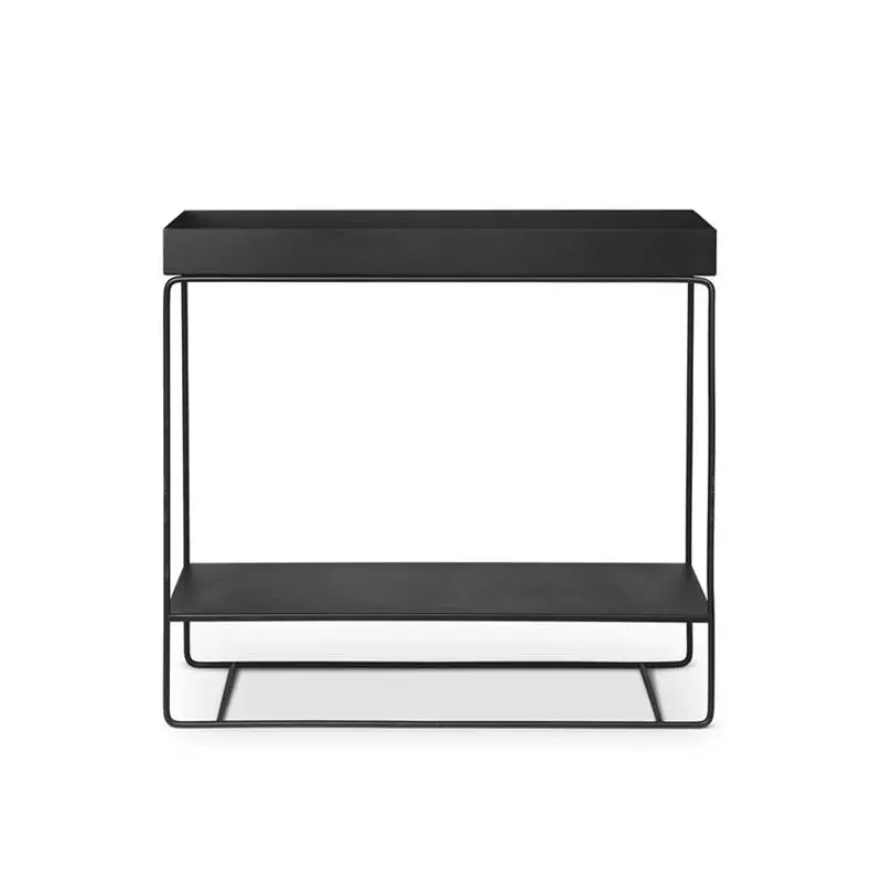 Expédié Aujourd'hui Meuble de rangement PLANT BOX 2 niveaux NoirFERM LIVING
