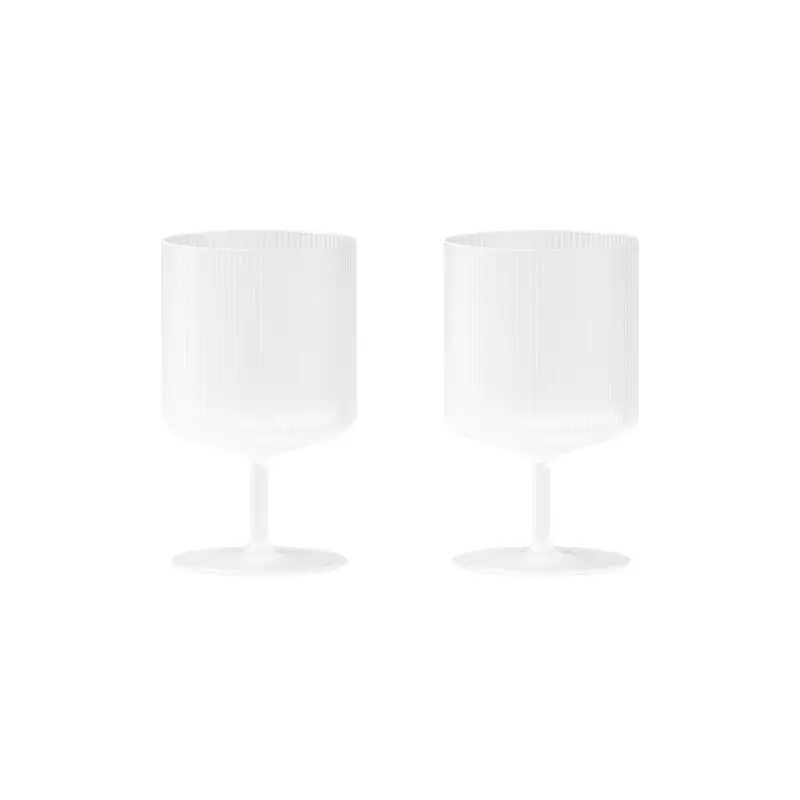 Glassware Set of 2 RIPPLE Givré wine glassesFERM LIVING Meilleur Prix