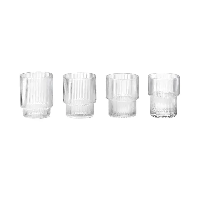 Petit Prix Glassware Set of 4 RIPPLE Transparent glassesFERM LIVING