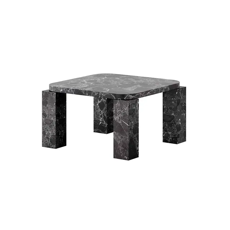 Coffee Table MARBLE ATLAS 60x60 Black Costa marbleNEW WORKS Acheter Direct