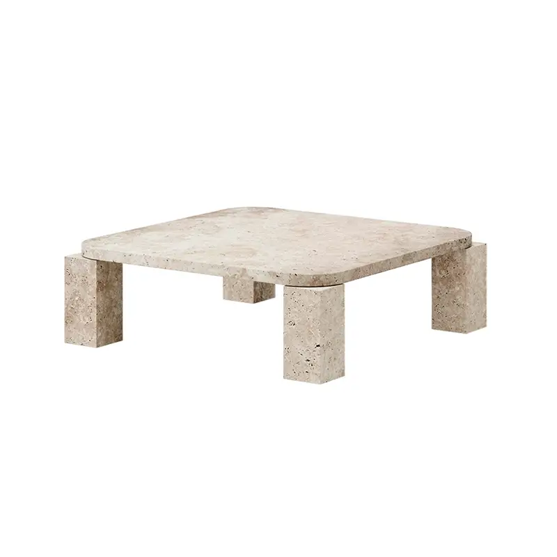 Table basse ATLAS MARBRE 82×82 TravertinNEW WORKS Nouvel Arrivage