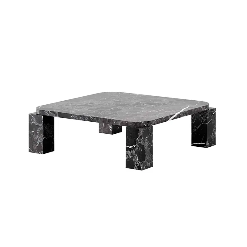 Coffee Table MARBLE ATLAS 82×82 Black Costa marbleNEW WORKS Affaire À Saisir