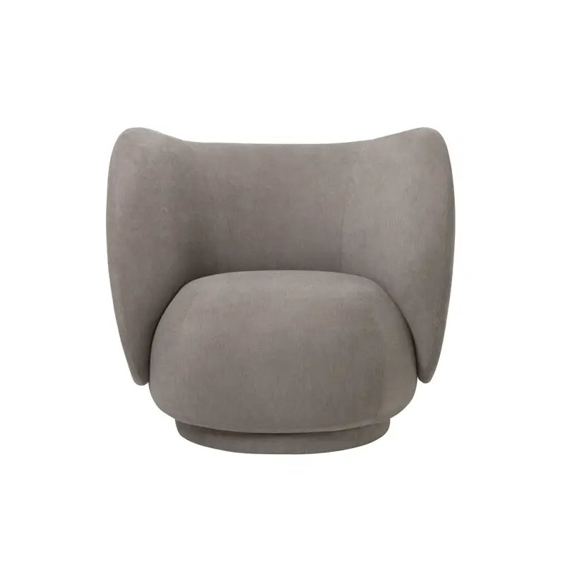Prix Bas Easy chair RICO Brushed Warm greyFERM LIVING