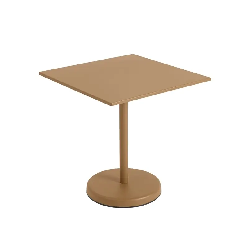 Outdoor Table LINEAR STEEL CAFE 70x70 Burnt orangeMUUTO Prix Choc