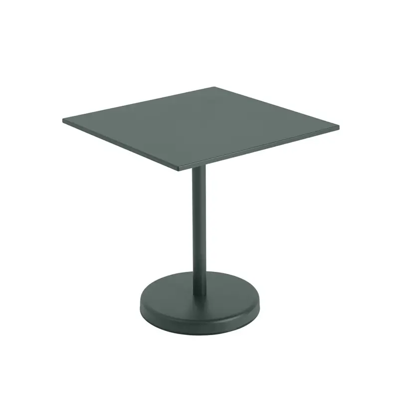 Outdoor Table LINEAR STEEL CAFE 70x70 Dark greenMUUTO Jusqu'à Épuisement Des Stocks