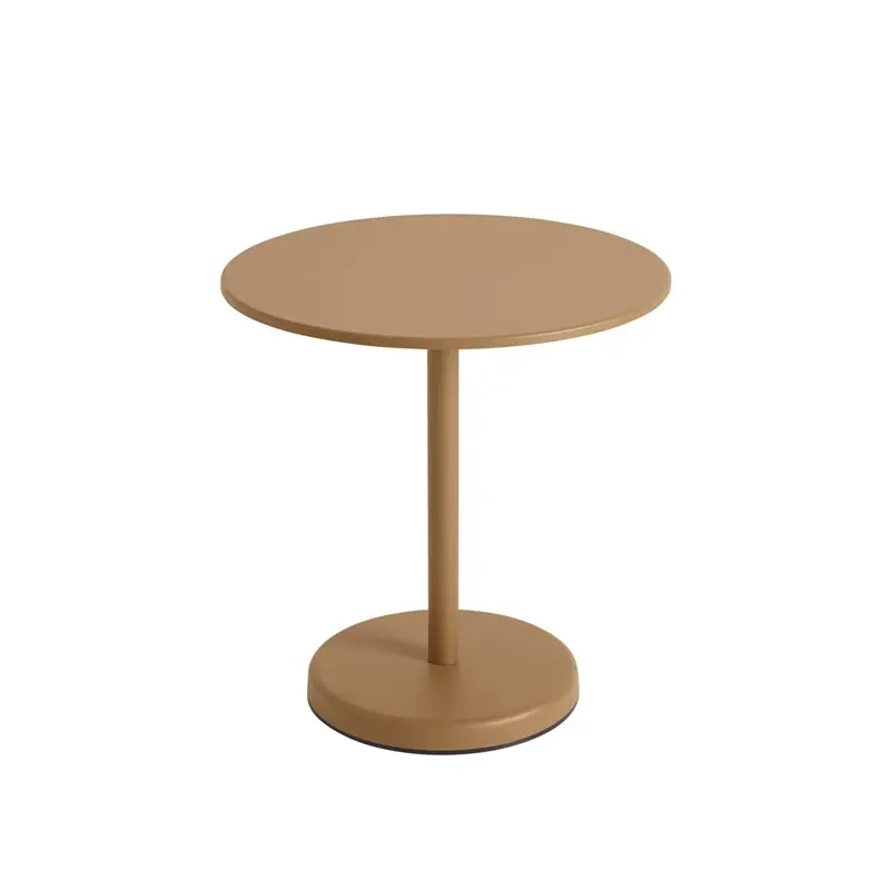 Authentique Outdoor Table LINEAR STEEL CAFE Ø 70 Burnt orangeMUUTO