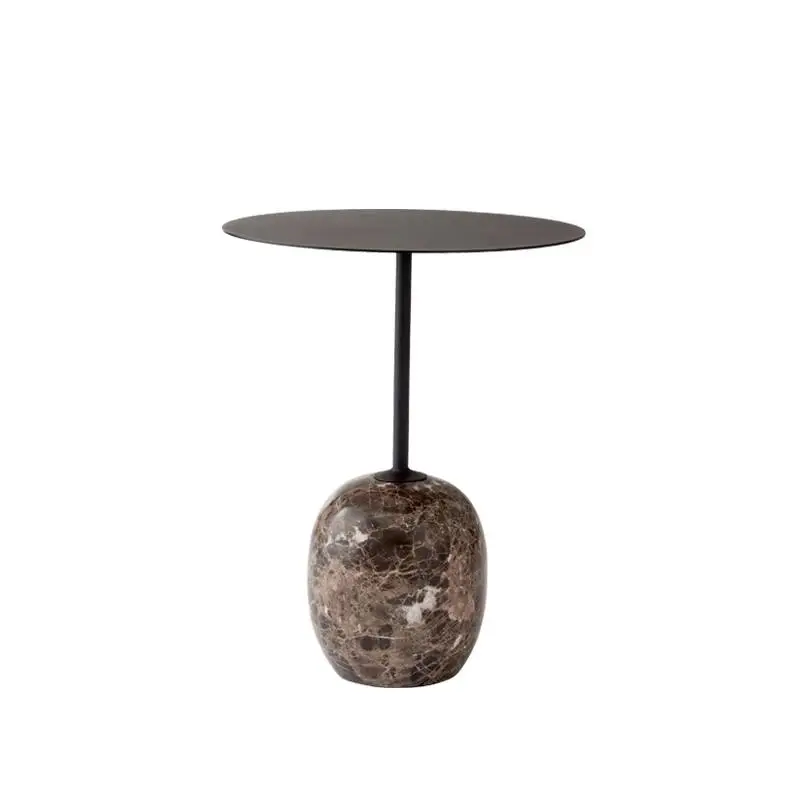 Side Table LATO LN8 Black & brown Emperador marbleAND TRADITION Expédition Rapide