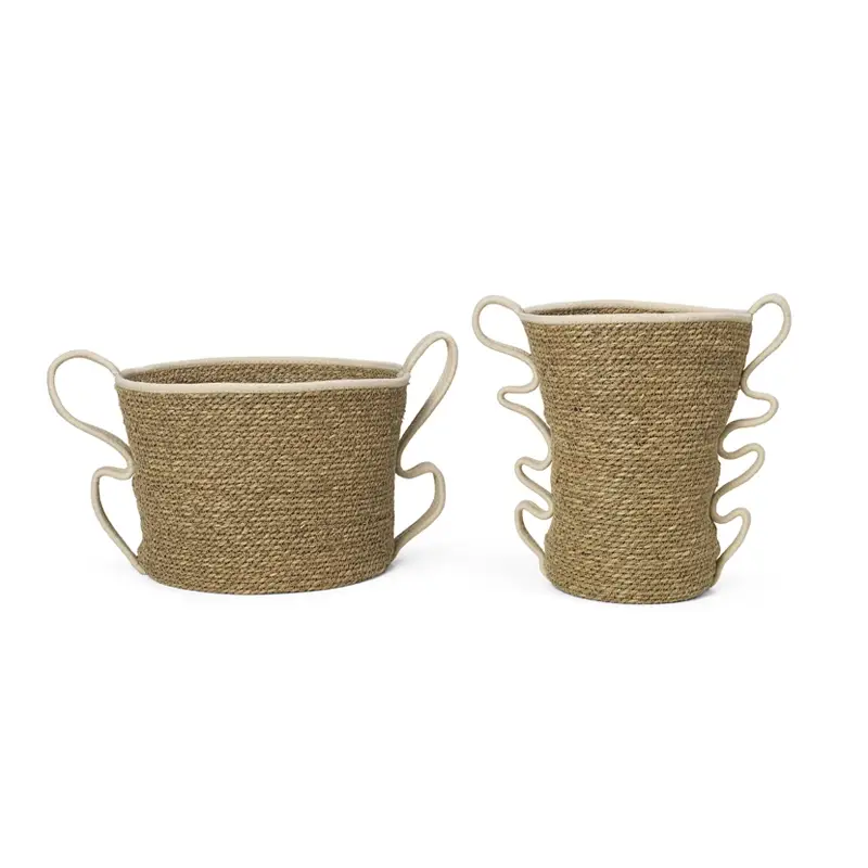 Usine Directe Petit rangement Set de 2 paniers VERSO BlancFERM LIVING