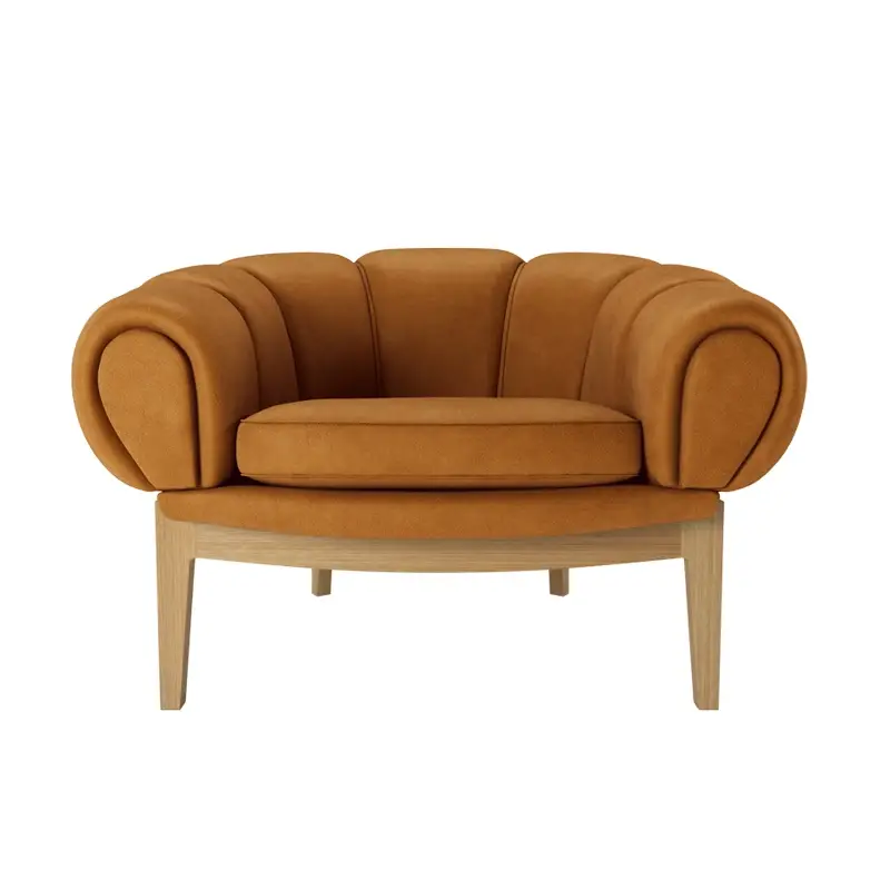 Easy chair CROISSANT Chamois Leather CuoioGUBI Populaire
